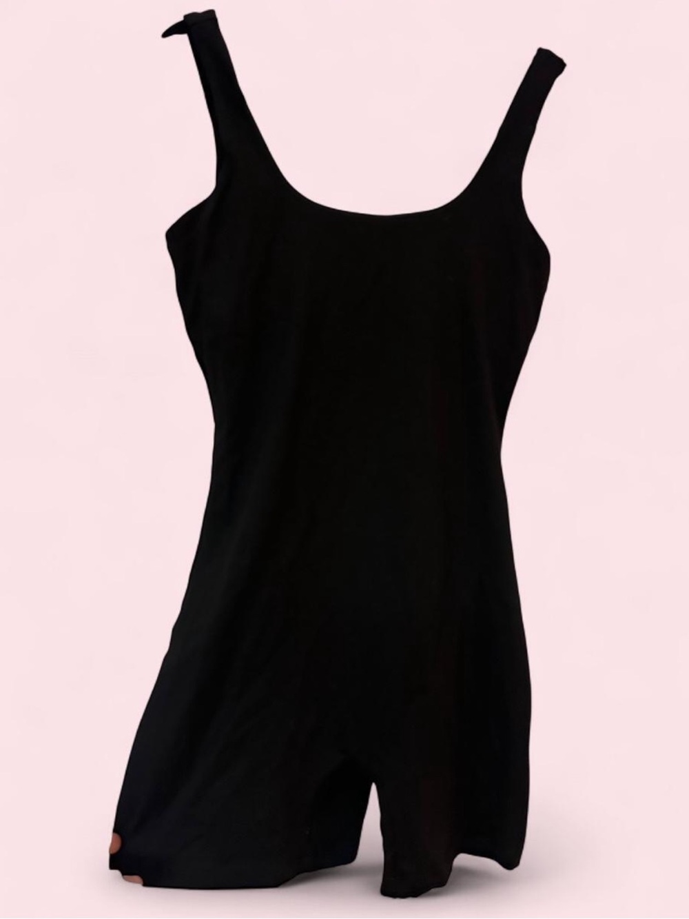 Black Scoop Neck Playsuit